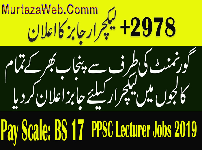PPSC Lecturer Jobs 2019 Plus 40,000 Lecturer Vacancies ...